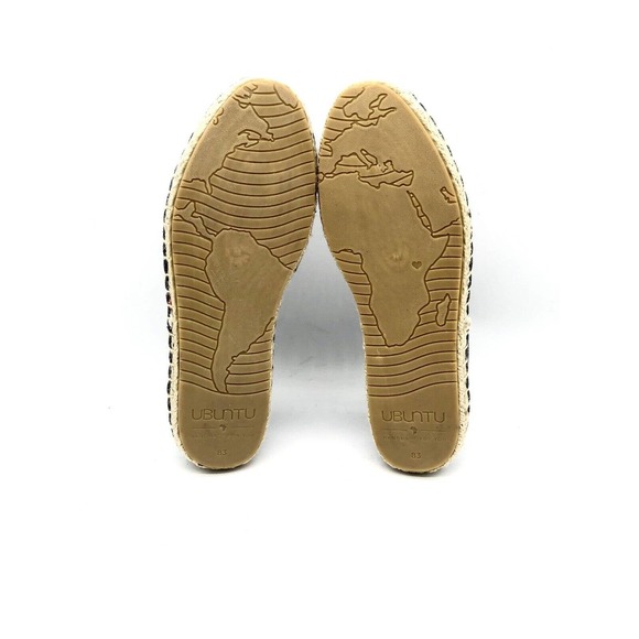 Ubuntu Womens Size 7.5 Shoes Blue Brown Comfort Handmade Kenyan Espadrille Flat - Picture 7 of 7